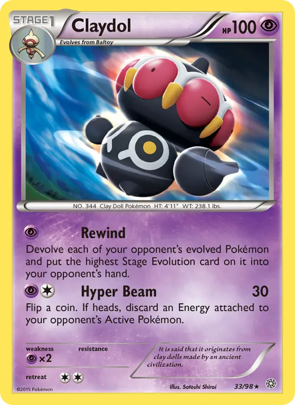 Claydol - Ancient Origins Pokemon Card