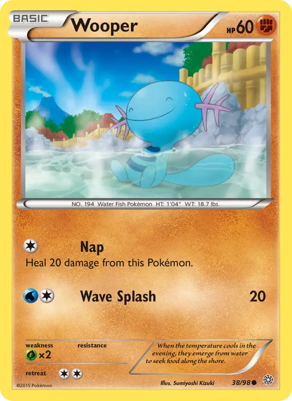 Wooper - Ancient Origins Pokemon Card
