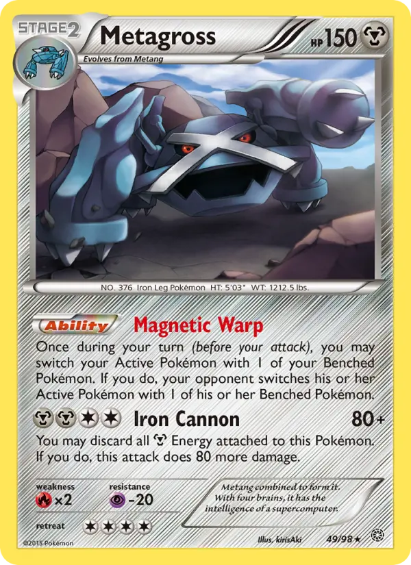 Metagross - Ancient Origins Pokemon Card