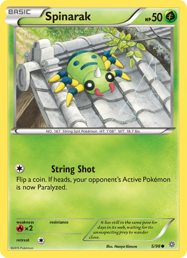 Spinarak - Ancient Origins Pokemon Card