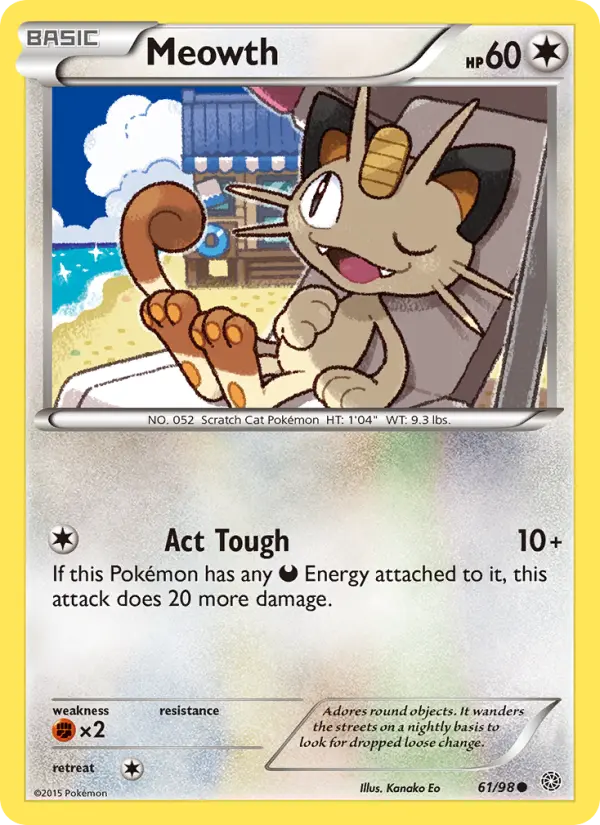 Meowth - Ancient Origins Pokemon Card