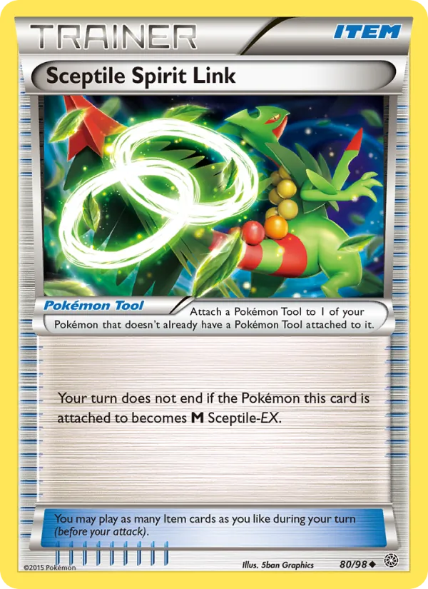 Sceptile Spirit Link - Ancient Origins Pokemon Card