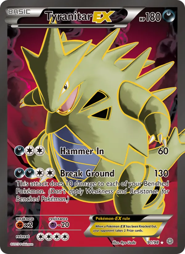 Tyranitar EX - Ancient Origins Pokemon Card