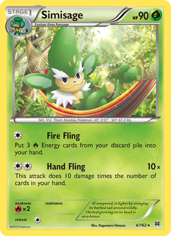 Simisage - BREAKthrough Pokemon Card